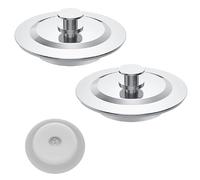 Universal Bath Plug UK, Silicone Stainless Steel Bathroom Sinks Plugs, 40-45mm Hole Stainless Steel Drain Plug Replacement, for Bathtub, Wash Basin, Kitchen, Laundry Sink Etc Sink Drain Stopper