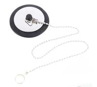 Universal Bath Plug with Chain, Bathroom Sink Plug Replacement Drain Stopper for Bathroom Kitchen, Kitchen Sink Plug Rubber Bath Plug with Stainless Steel Chain
