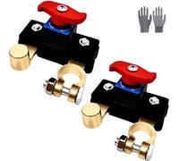 Universal Battery Disconnect & Leak Protector, Car Battery Cut Off Switch, 12v-24v, Suitable for Various Vehicles and Equipment Such as Cars, Trucks, Boats, and RVs (Gold*2)