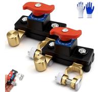 Universal Battery Disconnect & Leak Protector - Waterproof Short Circuit Protection Car Battery Disconnect Switch for Cars,RV, Boat to Prevent Battery Drain & Protect Vehicle (Alloy,2pcs)