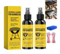 Universal BBQ Cleaner for Greasy Grill, Greasy Grill Cleaner, Heavy Duty Grills Degreaser Spray, Effectively Removes Grease, for Outdoor Grills, Ovens, Microwaves, and Kitchen Accessories (2pcs)