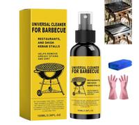 Universal BBQ Cleaner for Greasy Grill, Greasy Grill Cleaner, Heavy Duty Grills Degreaser Spray, Effectively Removes Grease, for Outdoor Grills, Ovens, Microwaves, and Kitchen Accessories (1pcs)