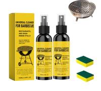 Universal BBQ Cleaner for Greasy Grills, Grill Cleansing Spray, Heavy Duty Grill Grease Destroyer Spray, Ovens and Cookware (2, 100ml)
