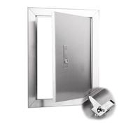 Universal BBQ Island Access Door - Stainless Steel Outdoor Kitchen Inspection Panel with Push Latch - Durable Flap Cover for Easy Plumbing & Wiring Access