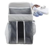 Universal Bedside Storage for Crib - Quickly form a stress-free nursery, bottle holder and portable bassinet organizer, hanging cart to change travel table, fabric s