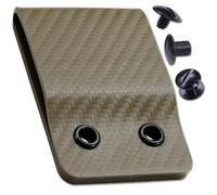 Universal Belt Loop for Holsters and Sheaths - (Killer Coyote) - HOLSTEX Carbon Fiber - (with Hardware) - USA Made - Vertical or Horizontal Carry - .080 Material - Drillable Custom Mounting