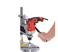 Universal Benchtop Drill Press Stand Clamp With Adjustable Non-Slip Rubber Ring, Aluminum Pillar for Cordless Electric Drills, 43mm Chuck Diameter