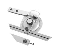 Universal Bevel Protractor 360 Degree Steel Angle Finder Goniometer Measuring Ruler W/Magnifying Glass