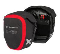 Universal bicycle panniers Extrawheel Rambler Premium 2x12,5 l - Black / Red
