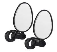 Universal Bicycle Rearview Reflector Mirror Cycling Clear Wide Handlebar Mirror for Bicycle Motorcycle 360 Rotation Adjustable (Color : Black, Size : 2pcs Tybe A)(2pcs Tybe B)