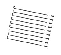 Universal Bicycle Spokes， 20 Pcs 10G Black J-Bend Spokes And Nipples Kit 120-230mm For Fat Tire E-Bike(20pcs 125mm)