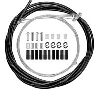 Universal Bike Brake Cable Kit with 2.5m Housing Cable with Cable Wire Cap S-Hooks for MTB and Road Bike Black