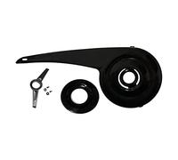 Universal Bike Chain Guard Protector 32T 34T 36T 38T Easy to Install Bike Chain Protector Bike Chain Guard Cover for Bike Road (Black+Lid)