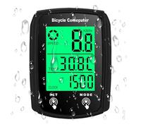 Universal Bike Computer Speedometer Odometer, 19 Functions IP54 Waterproof Wired GPS Cycling Computer with LCD Backlight Display Touch Screen Auto Sleep for Mountain Bike Road Cycling