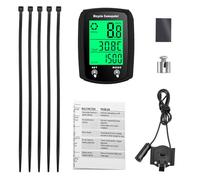 Universal Bike Speedometer & Odometer - 19 Functions Cycling Computer With Touch Screen, Backlit Display, Waterproof & Wired for Tracking Distance, Speed & Time