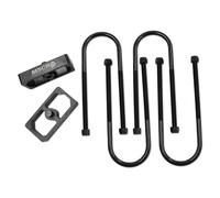 Universal Billet Aluminum Leaf Spring Lowering Block Kit with U-Bolts & Hardware (1 Inch)