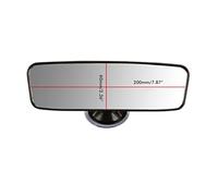 Universal Black Car Truck Mirror Rear View Mirror with Suction Cup for Safe Driving (Black)