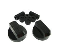 Universal Black Control Knobs X 2 - Toaster, Trouser Press, Camping Stove & Hob - Compatible By Ufixt