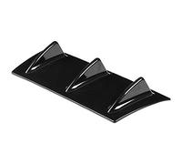 Universal Black Shark Fin Rear Bumper Diffuser for Cars - 4Pcs Chassis Spoiler Wing Lip (L) (S)