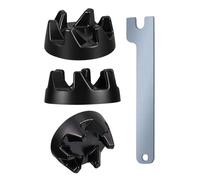 Universal Blender Replacement Parts - Black Coupler Drive Coupling Kit with Spanner Wrench, 9704230 Base Gear Attachment | Heavy Duty Rubber Metal Mixer Accessory for Food Prep Maintenance