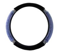 Universal Bling Fluffy Steering Wheel Cover Winter Warm Auto Car Steering Wheel Covers Chic Men Ladies Skidproof Crystal Steering Wheel Protector for 14.5 15 inch