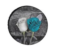 Universal Blue Gray Tire Cover Heavy Duty Oxford Fabric Tire Cover Waterproof Wheel Protector for SUV Truck RV Dust Snow Sun Protection 30