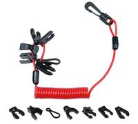 Universal Boat Safety Lanyard Kill Switch with 7 Keys, Outboard Marine Engine Cutoff Switch Cord Tether for Mercury, Yamaha, Honda, Tohatsu, Johnson, Evinrude, Suzuki Jet Ski