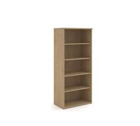 Universal bookcase 1790mm high with 4 shelves - Kendal Oak
