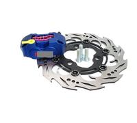 Universal Brake 82mm Caliper 3 Hole 70mm Disk Disc Rotor Set 4 Piston Radial Mounting For Aerox Nitro BWS