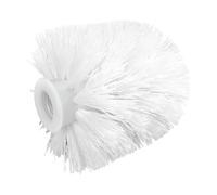 Universal Brush Head - Replacement Toilet Scrubber, White Cleaning Tool | Bathroom Sanitizing Scourer, Round plasttic Bristle Refill Part For Restroom