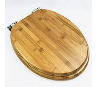 Universal Buffer Toilet Seat Cover,Solid Wood Toilet Seats Lid, Thicken Slow-Close Toilet Seats
