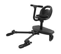 Universal Buggy Board on Rotate 360 ° Wheels with Removable Seat Adjustable Balance Angle Kiddy Board Pram Accessory for Children from 2-6 Years 50kg for Walks, Play, Shopping