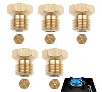 Universal Butane Gas Nozzle, Gas Injector Sprinkler Bottle Conversion Kit, Conversion Set for LPG, Gas Injector Nozzle Bottle Conversion Kit, LPG Bottle Nozzle Burner, 6 Pieces