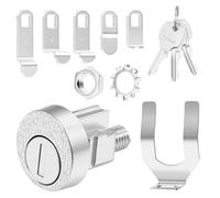 Universal Cabinet Lock Zinc Alloy Mailbox Lock with 3 Key 5 Shaped Locking Plate Clockwise Multi-Function Letterbox Locker Locks for Cabinet Cupboard Mailbox Drawer Furniture Door Post Box