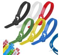 Universal Cable Tie Buckle - Nylon 200/300mm | Self-Locking Nylon Zip Ties with Secure Buckle, Cable Securing & Wire Management - Nyļon Zip Tie Holders | Home, Auto Use