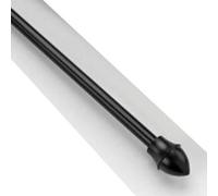 UNIVERSAL Cafe Rod Net curtain pole extendable 85cm - 135cm MATT BLACK - Telescopic metal rod diameter 12mm joining in the centre