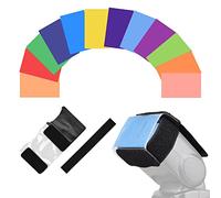 Universal Camera Flash Gels Kit 12pcs Speedlight Color Correction with Easy Installation Practical Lighting Accessory for On-camera