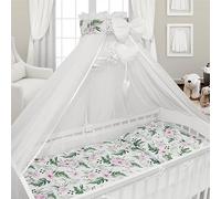 Universal Canopy Holder Pole Bar Drape Mosquito Net with Ribbon Fits Cot Cot bed Garden Flowers