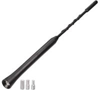 Universal Car Aerial Antenna Replacement, AM/FM/DAB Roof Car Radio Aerial Mast, Short 23cm/9 inch Rod Car Antenna for Vehicles (Including Trucks, Hatchbacks, Saloons), with Screws M4, M5, M6