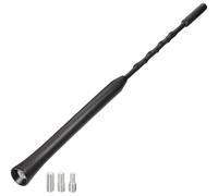 Universal Car Aerial Antenna Replacement - AM/FM/DAB Roof Radio Mast - Short 23cm (9 Inch) Rod Antenna for Vehicles Including Trucks, Hatchbacks & Saloons - Includes M4, M5 & M6 Screws