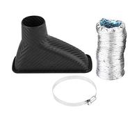 Universal Car Air Intake Turbo Car Modified Front Bumper Air Intake Turbo Turbine Inlet Pipe Funnel Kit(Square)
