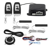 Universal Car Alarm System Keyless Entry Remote Starter Push Button 9Pcs Security Kit Multi Level Protection PKE Sensor Auto Lock Unlock for SUV Van Pickup Truck