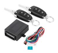 Universal Car Alarm System, Keyless Entry System with 3 Buttons Remote Control, Central Lock Kit for Cars, Black Security System with Direction Light Flashing and Auto Lock