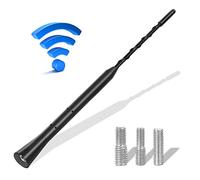 Universal Car Antenna Replacement, Car Roof Aerial Mast AM/FM/DAB Roof Car Radio Antenna Aerial Mast, Rod Car Signal Antenna, Aerial Mast Antenna Roof Screw in Type, Screws M4 M5 M6, 23cm/9 inch Black
