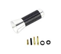 Universal Car Antenna Signal 3.5CM Carbon Fiber Roof Radio Short Aerial Mini FM/AM Auto Accessories(Silver)