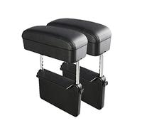 Universal Car Armrest Box Elbow Support Adjustable Car Center Console Arm Rest Box Auto Seat Gap Organizer For Car Interior Part(2 sets Full Black)