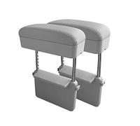 Universal Car Armrest Box Elbow Support Adjustable Car Center Console Arm Rest Box Auto Seat Gap Organizer For Car Interior Part(2 sets Gray)