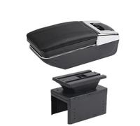 Universal Car Armrest Box Universal Center Centre Console Armrest Large Space With Cup Holder Ashtray(A black line No USB)