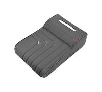 Universal Car Armrest Organizer with Integrated Tissue Holder and Memory Foam Cushion for Superior Comfort and Console Storage Expansion (Grey, 34x22cm)