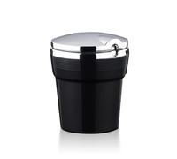 Universal Car Ashtray With Led Lights With Cover Creative Personality Covered Insi The Multi-function Supplies(Black)